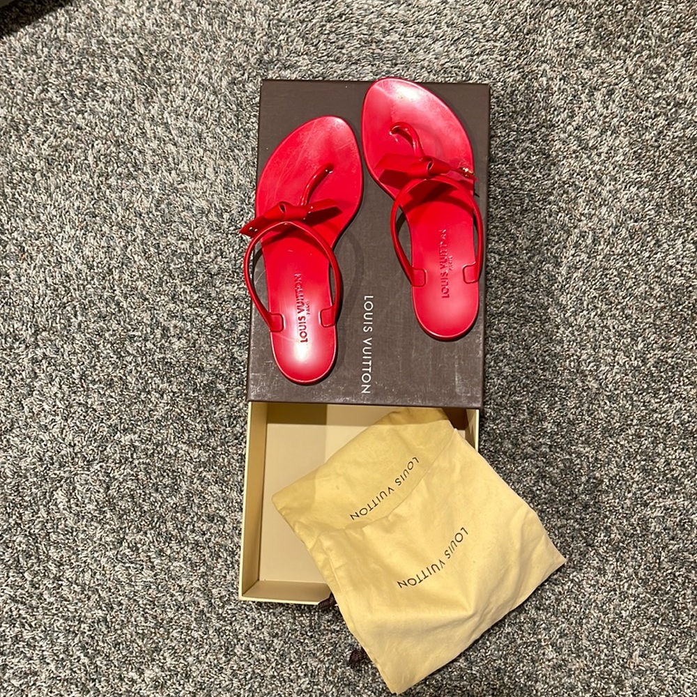 AUTHENTIC Louis Vuitton Red Sandals